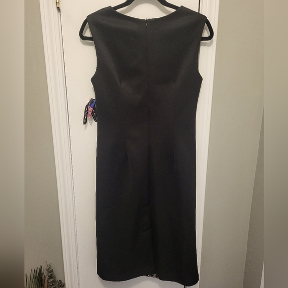 R&M Richards Sleeveless Gold Panel Sheath Dress Size 6 - Picture 10 of 13